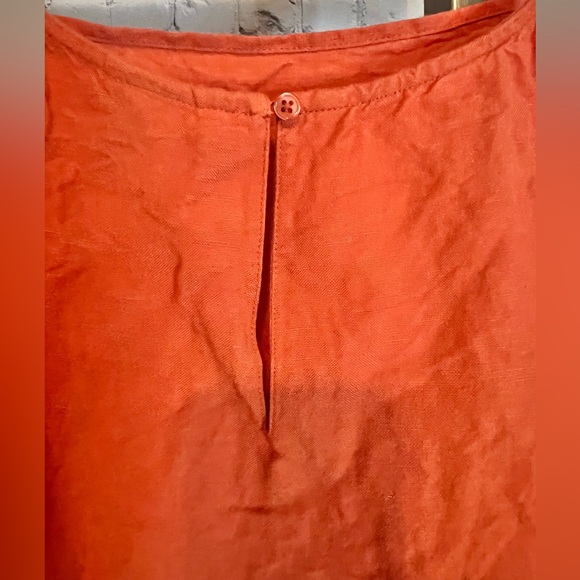 NWOT a new • day. Linen & Rayon Tank Top. Burnt Orange. Size XS. - Picture 3 of 6
